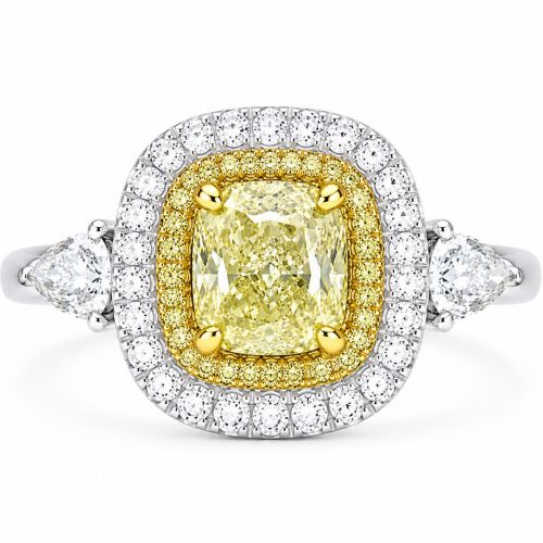 3 times GIA Certified Natural Diamond Ring 18k Gold ID:155