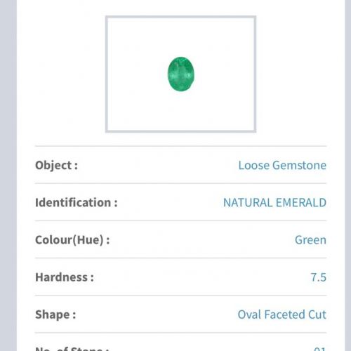 AIG Certified Natural emerald 1.58carats REF:27