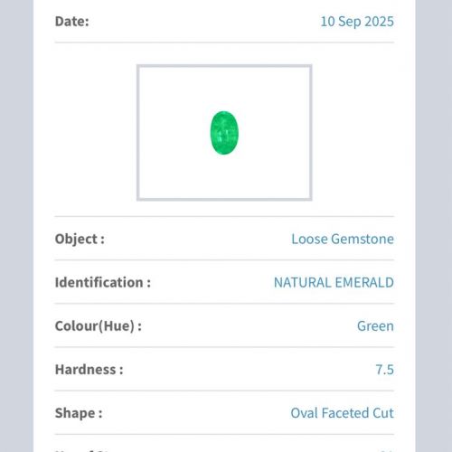 AIG Certified natural Zambian emerald 1.48 carats  REF:26