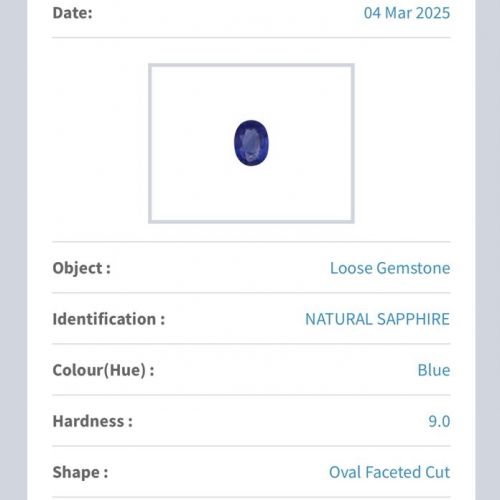 AIG certified natural sapphire 1.13carats REF:10