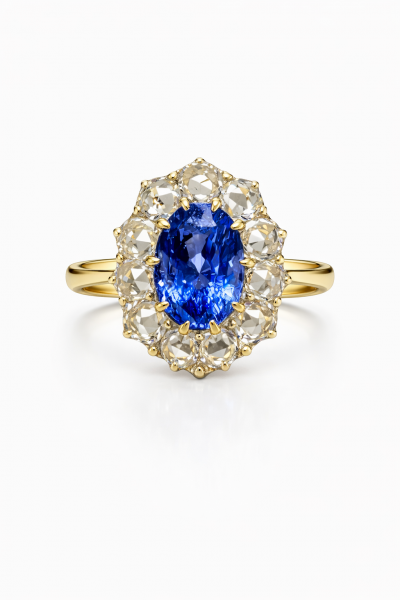 GRS investment grade sapphire ring REF:640 :ID15870