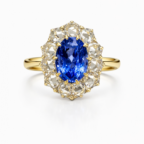 GRS investment grade sapphire ring REF:640 :ID15870