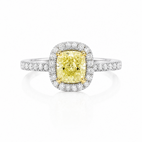 1 ct GIA Certified Natural Yellow Diamond ring ID:8200