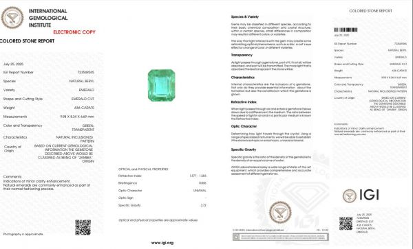 Natural Emerald Ring REF:250  ID:8100