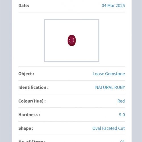 AIG Certified Natural ruby Burma REF:15