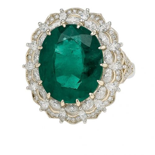 Natural certified emerald 11,44 ct Ring REF:27 ID:8000