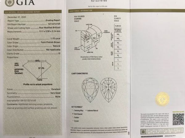GIA Certified Natural Pink Diamond Ring ID:20