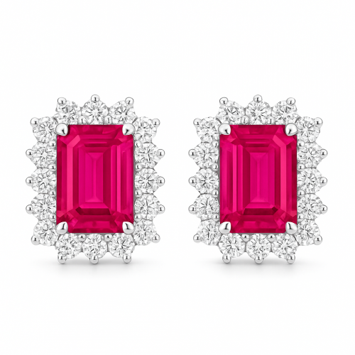 18 k gold natural ruby ( no heated, no treated) natural diamonds DEF/VVS  ID:7500