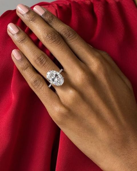 IGI Certified 5 CT Oval Cvd Diamond Engagement Ring  ID:3500