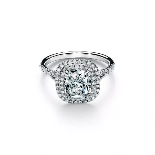 GIA Certified Cushion-cut Double Halo Engagement Ring with Natural Diamonds REF:330 ID:8200