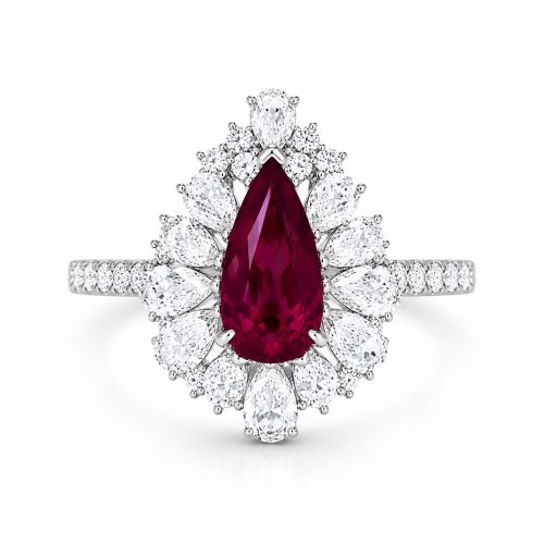 GRS Certified Investment grade natural ruby  Ring ID:25