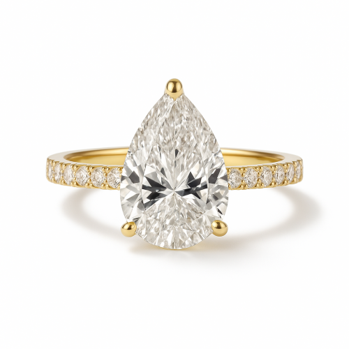 IGI Certified 3 CT Pear Shape Engagement Ring  ID:2900