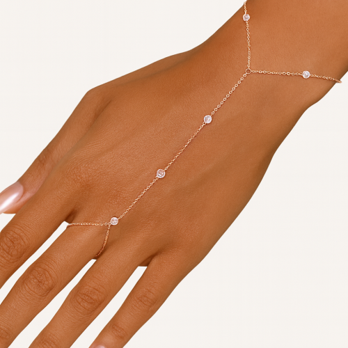 Gold 14 k rose or white gold & CVD diamonds REF:39  ID:600
